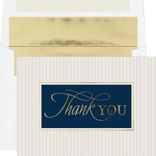 JAM Paper Stripes Thank You Cards, 25ct.